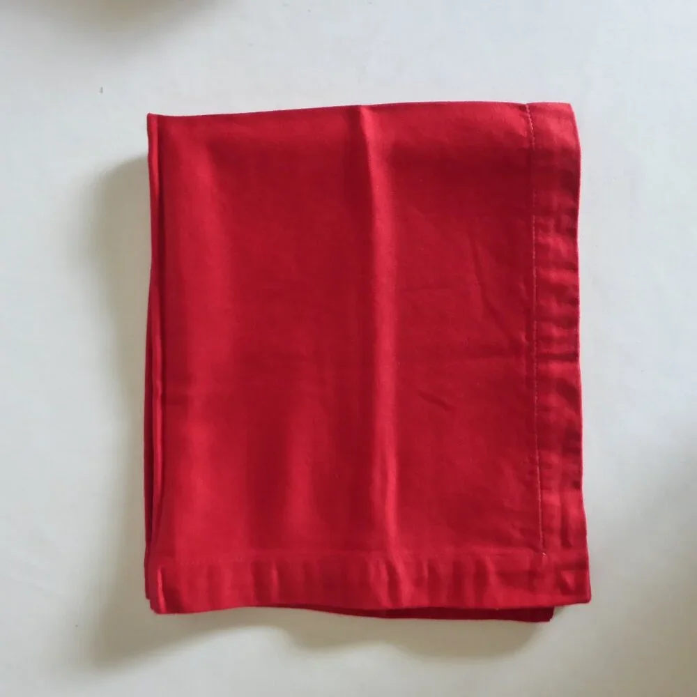 CRATE & BARREL BRAND 21” RED ROSETTI CLOTH NAPKIN SET OF 12